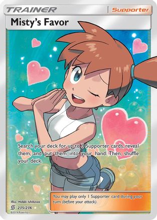SM Unified Minds 235 Misty's Favor (Full Art) - Holofoil - Ultra Rare