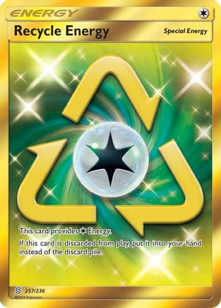 SM Unified Minds 257 Recycle Energy (Secret) - Holofoil - Secret Rare