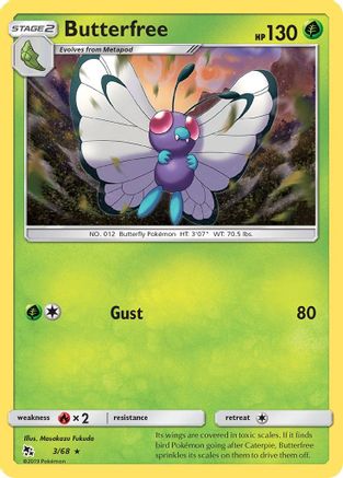 Hidden Fates 003/68 Butterfree - Reverse Holofoil - Rare