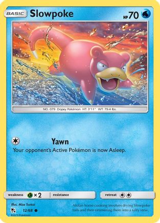 Hidden Fates 012/68 Slowpoke - Reverse Holofoil - Common