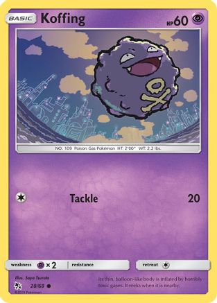 Hidden Fates 028/68 Koffing - Reverse Holofoil - Common