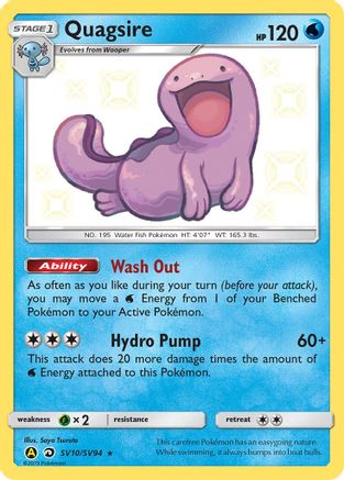 Hidden Fates Shiny Vault SV10/SV94 Quagsire - Holofoil - Shiny Holo Rare