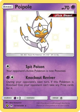 Hidden Fates Shiny Vault SV19/SV94 Poipole - Holofoil - Shiny Holo Rare