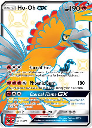Hidden Fates Shiny Vault SV50/SV94 Ho-Oh GX - Holofoil - Shiny Holo Rare