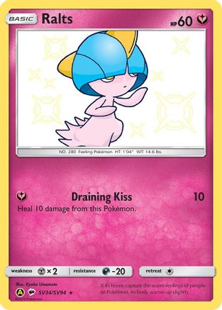 Hidden Fates Shiny Vault SV34/SV94 Ralts - Holofoil - Shiny Holo Rare