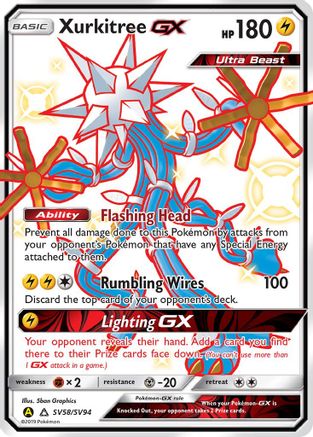 Hidden Fates Shiny Vault SV58/SV94 Xurkitree GX - Holofoil - Shiny Holo Rare