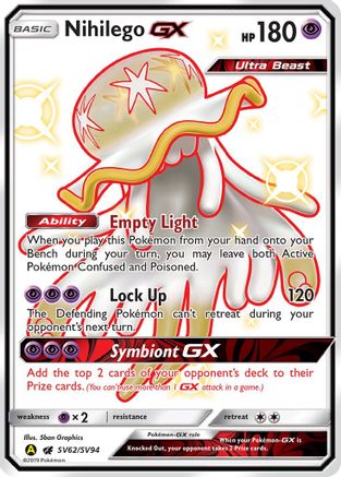 Hidden Fates Shiny Vault SV62/SV94 Nihilego GX - Holofoil - Shiny Holo Rare
