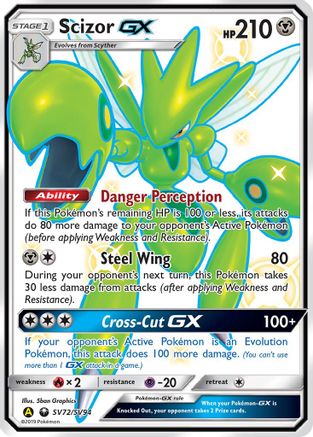 Hidden Fates Shiny Vault SV72/SV94 Scizor GX - Holofoil - Shiny Holo Rare