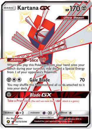 Hidden Fates Shiny Vault SV73/SV94 Kartana GX - Holofoil - Shiny Holo Rare