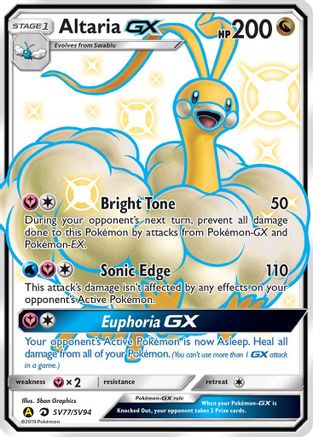 Hidden Fates Shiny Vault SV77/SV94 Altaria GX - Holofoil - Shiny Holo Rare