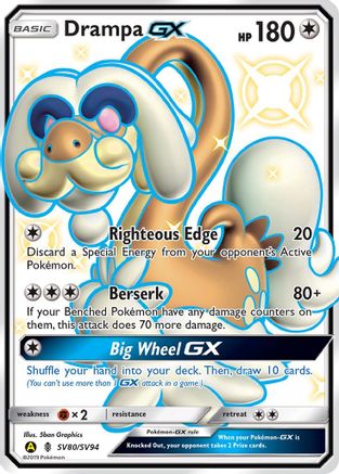 Hidden Fates Shiny Vault SV80/SV94 Drampa GX - Holofoil - Shiny Holo Rare
