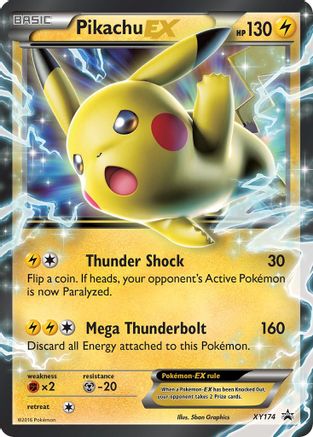 Jumbo Cards Pikachu EX - XY174 - Holofoil - Promo
