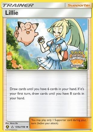 League & Championship Cards /156 Lillie - 125a/156 (Regional Championships) - Reverse Holofoil - Promo