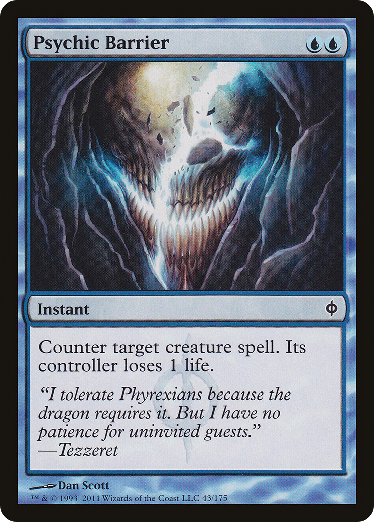 New Phyrexia - (NPH-043) - Psychic Barrier Foil