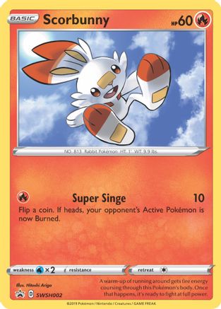 SWSH Sword & Shield Promo Cards SWSH002 Scorbunny - Holofoil - Promo