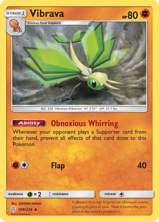 SM Cosmic Eclipse 109/236 Vibrava - Reverse Holofoil - Uncommon