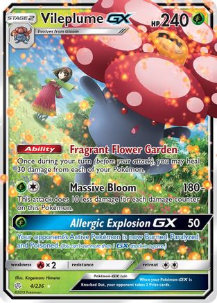 SM Cosmic Eclipse 004/236 Vileplume GX - Holofoil - Ultra Rare
