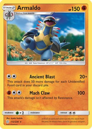 SM Cosmic Eclipse 112/236 Armaldo - Rare