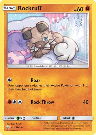 SM Cosmic Eclipse 123/236 Rockruff - Common