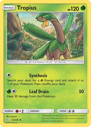SM Cosmic Eclipse 012/236 Tropius - Reverse Holofoil - Uncommon