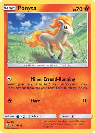SM Cosmic Eclipse 023/236 Ponyta - Reverse Holofoil - Common
