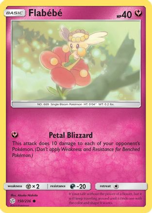 SM Cosmic Eclipse 150/236 Flabebe - Reverse Holofoil - Common