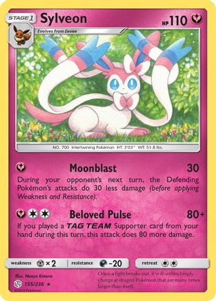 SM Cosmic Eclipse 155/236 Sylveon - Rare