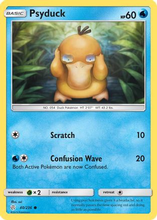 SM Cosmic Eclipse 040/236 Psyduck - Reverse Holofoil - Common