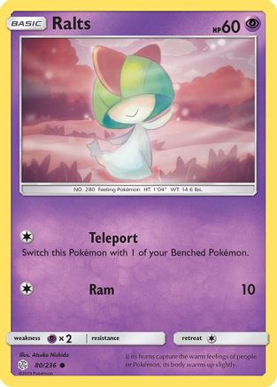 SM Cosmic Eclipse 080/236 Ralts - Common