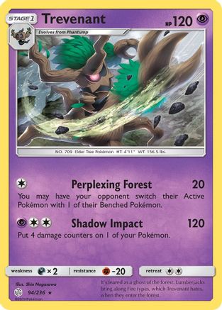 SM Cosmic Eclipse 094 Trevenant - Rare
