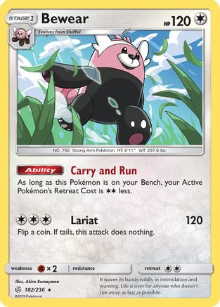 SM Cosmic Eclipse 182/236 Bewear - Rare