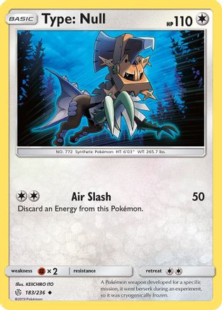 SM Cosmic Eclipse 183/236 Type: Null - Reverse Holofoil - Uncommon