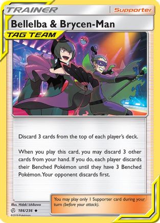 SM Cosmic Eclipse 186/236 Bellelba & Brycen-Man - Reverse Holofoil - Uncommon