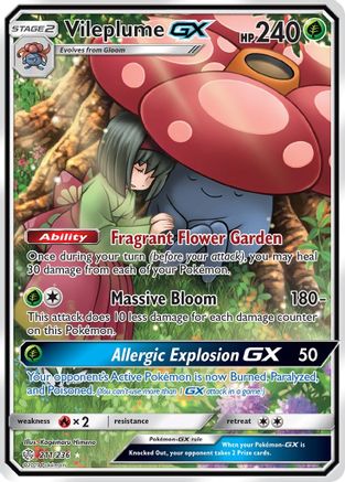 SM Cosmic Eclipse 211 Vileplume GX (Full Art) - Holofoil - Ultra Rare