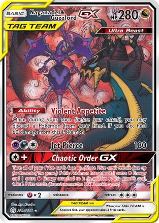 SM Cosmic Eclipse 224 Naganadel & Guzzlord GX (Alternate Full Art) - Holofoil - Ultra Rare