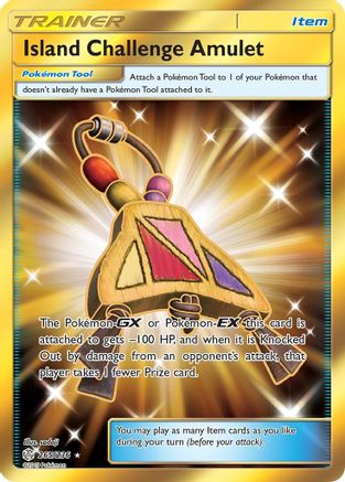 SM Cosmic Eclipse 265 Island Challenge Amulet (Secret) - Holofoil - Secret Rare