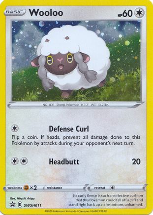 SWSH Sword & Shield Promo Cards SWSH011 Wooloo - Holofoil - Promo