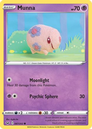 SWSH01 Sword & Shield Base Set 087/202 Munna - Common