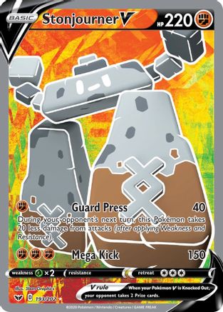 SWSH01 Sword & Shield Base Set 193/202 Stonjourner V (Full Art) - Holofoil - Ultra Rare