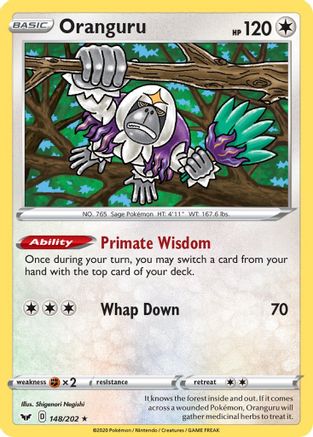 SWSH01 Sword & Shield Base Set 148/202 Oranguru - Holofoil - Holo Rare