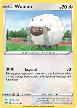 SWSH01 Sword & Shield Base Set 152/202 Wooloo (152) - Reverse Holofoil - Common