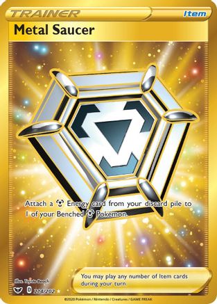 SWSH01 Sword & Shield Base Set 214/202 Metal Saucer (Secret) - Holofoil - Secret Rare