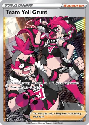 SWSH01 Sword & Shield Base Set 202/202 Team Yell Grunt (Full Art) - Holofoil - Ultra Rare
