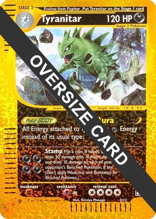 Jumbo Cards /12 Tyranitar - 3/12 - Reverse Holofoil - Promo
