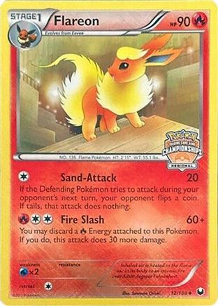 League & Championship Cards /108 Flareon - 12/108 (Regional Championships) - Reverse Holofoil - Promo