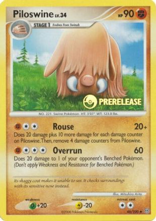 Nintendo Promos /100 Piloswine - 46/100 (Prerelease) - Promo