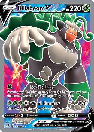 SWSH02 Rebel Clash 175/192 Rillaboom V (Full Art) - Holofoil - Ultra Rare