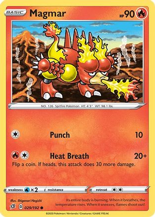 SWSH02 Rebel Clash 029/192 Magmar - Common