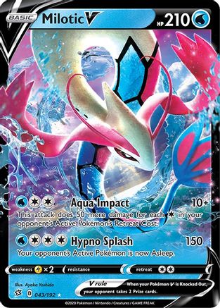 SWSH02 Rebel Clash 043/192 Milotic V - Holofoil - Ultra Rare