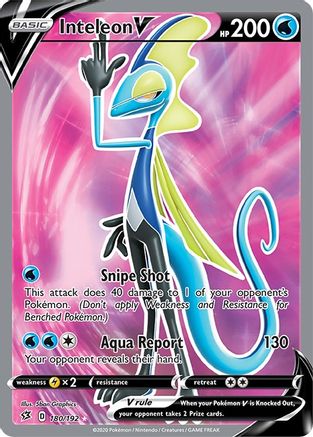 SWSH02 Rebel Clash 180/192 Inteleon V (Full Art) - Holofoil - Ultra Rare